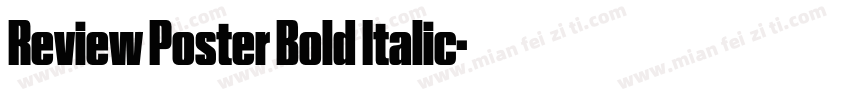 Review Poster Bold Italic字体转换